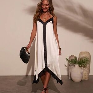 VICI Taking Sides Colorblock Midi Dress, Size L, NEW